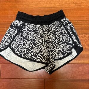 Lululemon Black and White Geometric Patterned Shorts